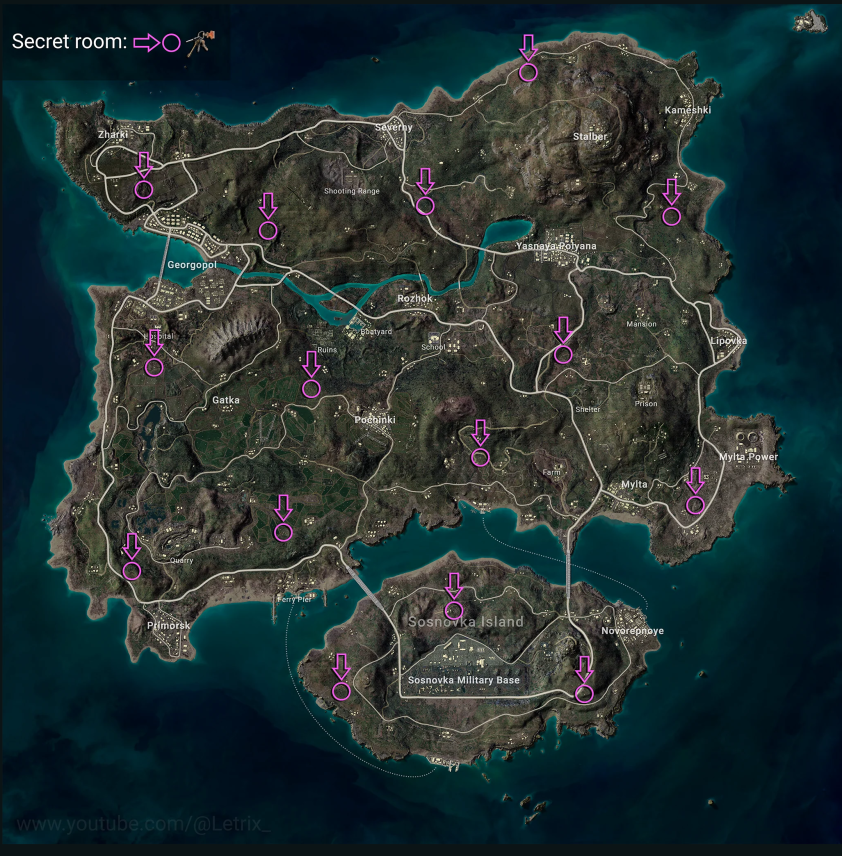 Erangel secret locations